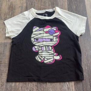 Hello Kitty Sanrio Mummy Halloween Tee Shirt Girls Youth Small Glow In The Dark